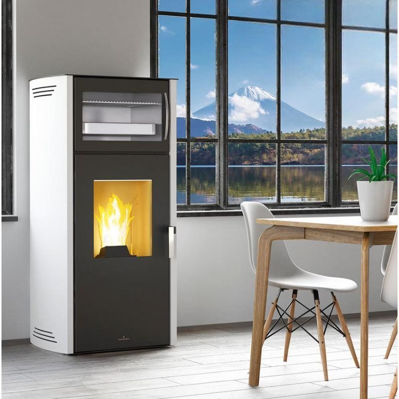 Salamandra a pellets BRONPI Noa Horno – 11 kW com forno, silenciosa - Image 3